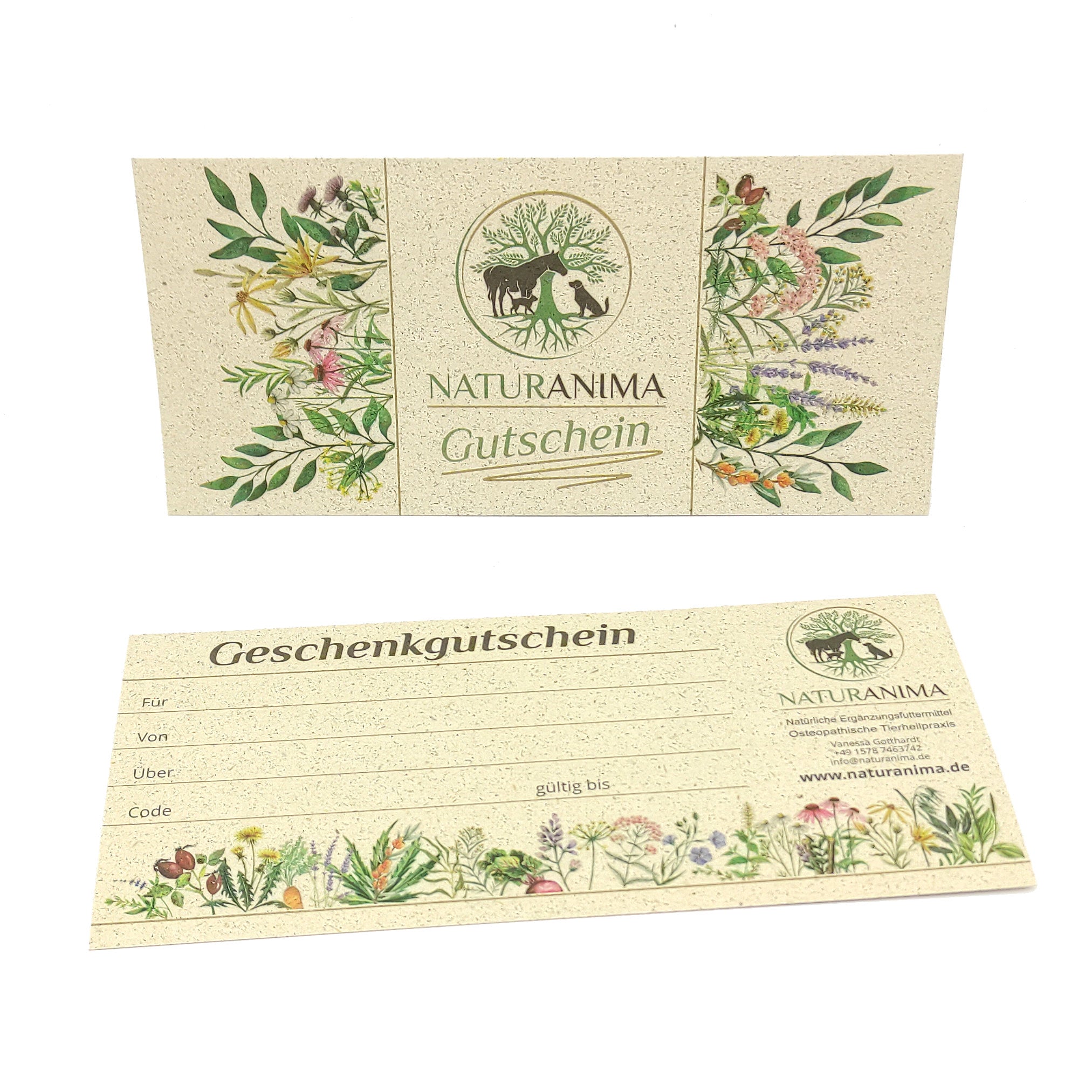 Geschenkgutschein Graspapier
