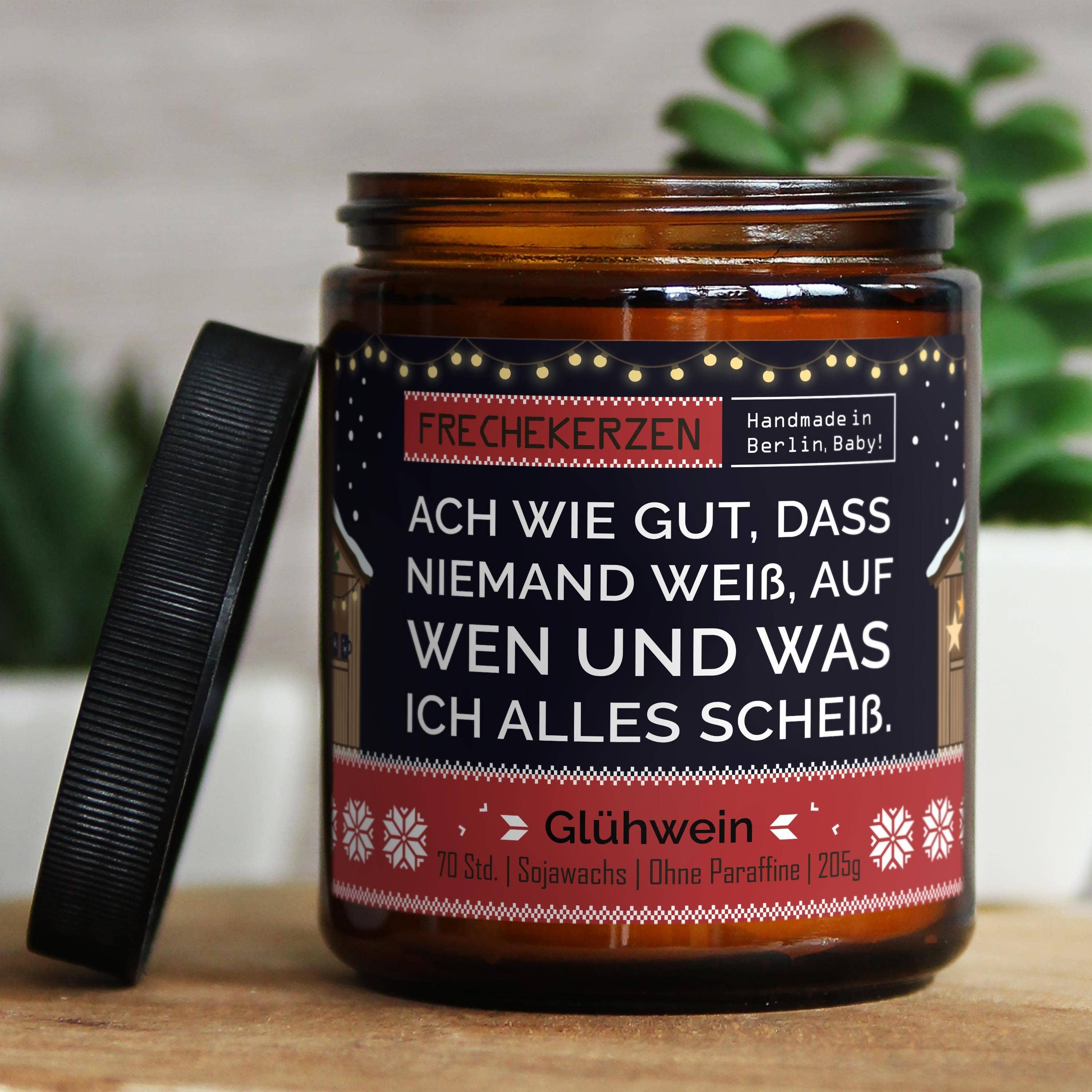 Duftkerze | Ach wie gut, dass niemand weiß, auf wen und was ich alles scheiß