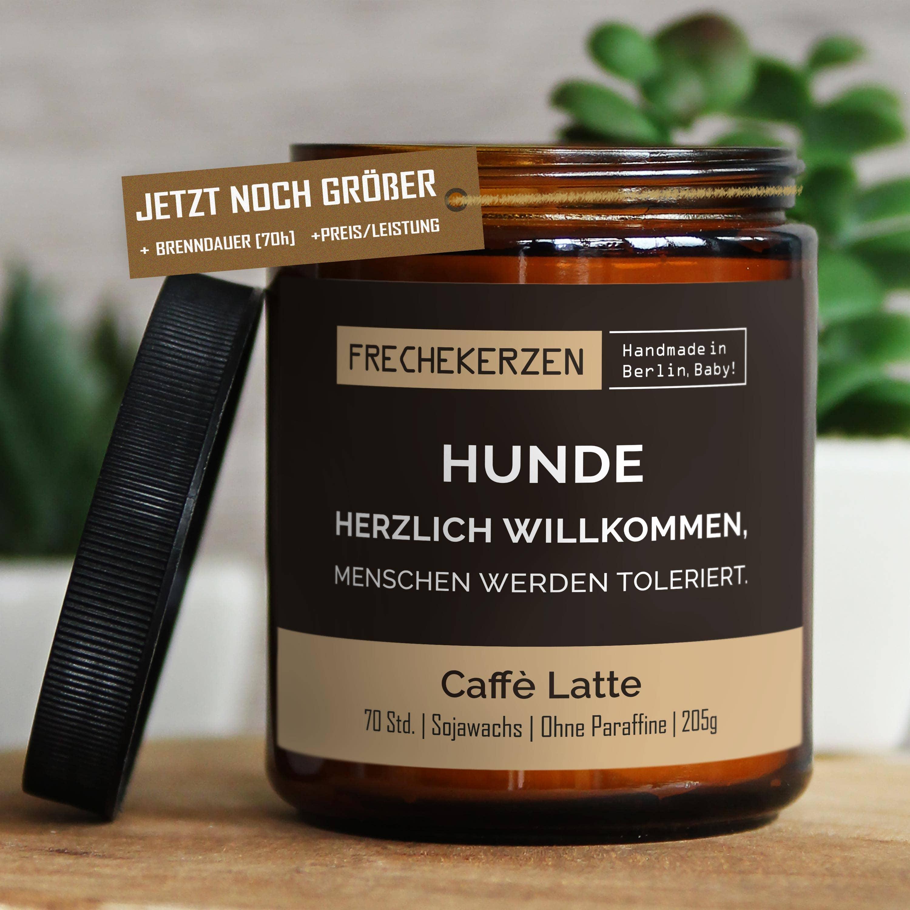 Duftkerze | Hunde Herzlich willkommen - Menschen werden toliert