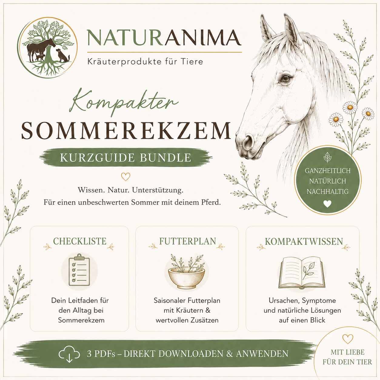 Sommerekzem Kurzguide | Bundle für Pferde